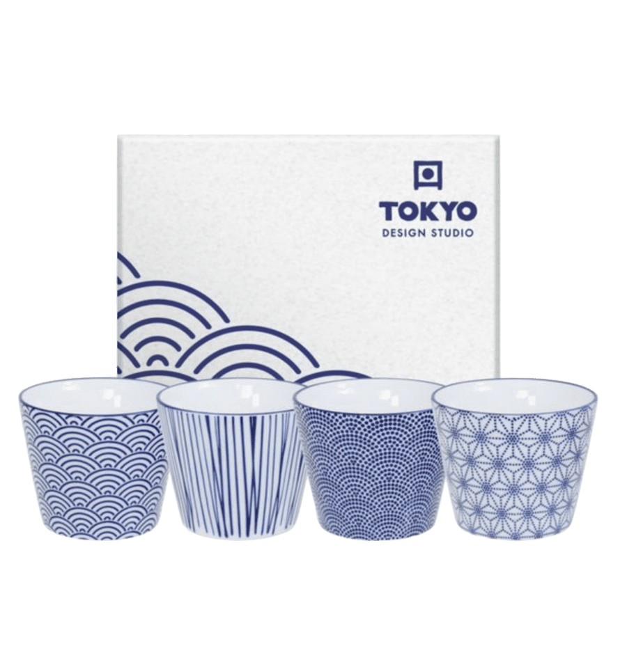 TOKYO DESIGN - COFFRET DE 4 TASSES EXPRESSO BLEU